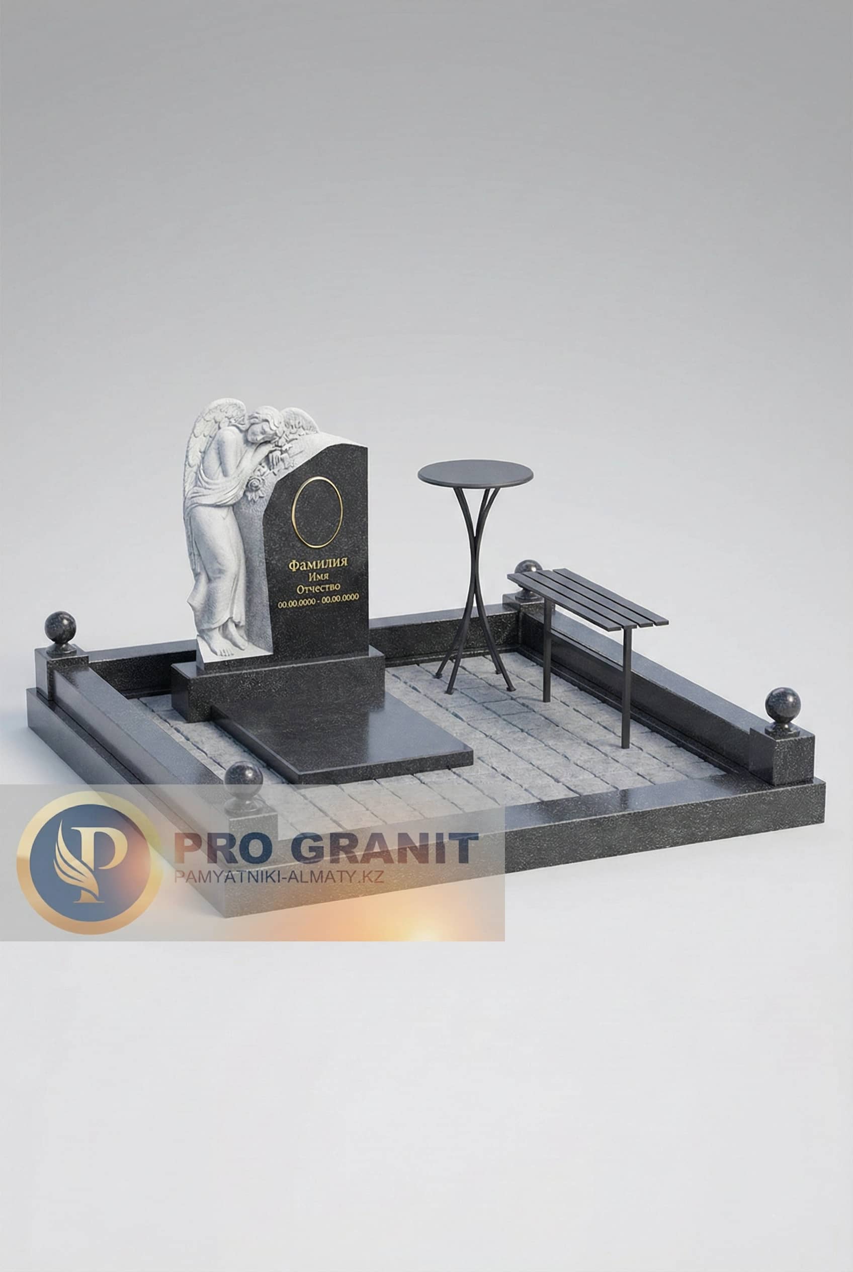 Мемориальный комплекс на могилу цена с установкой в Алматы
