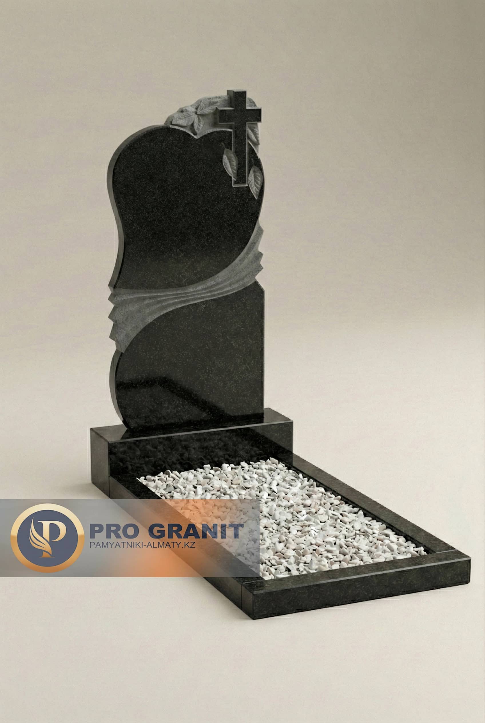 Гранитный памятник в виде раскрытой книги с гравировкой стихов