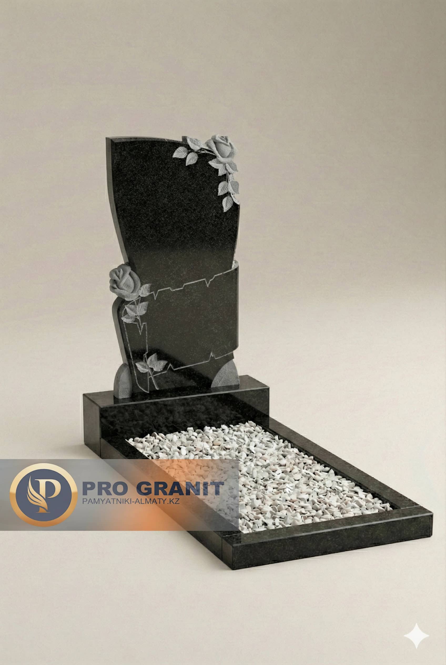 Эксклюзивный памятник в виде сердца из красного гранита Лезниковский