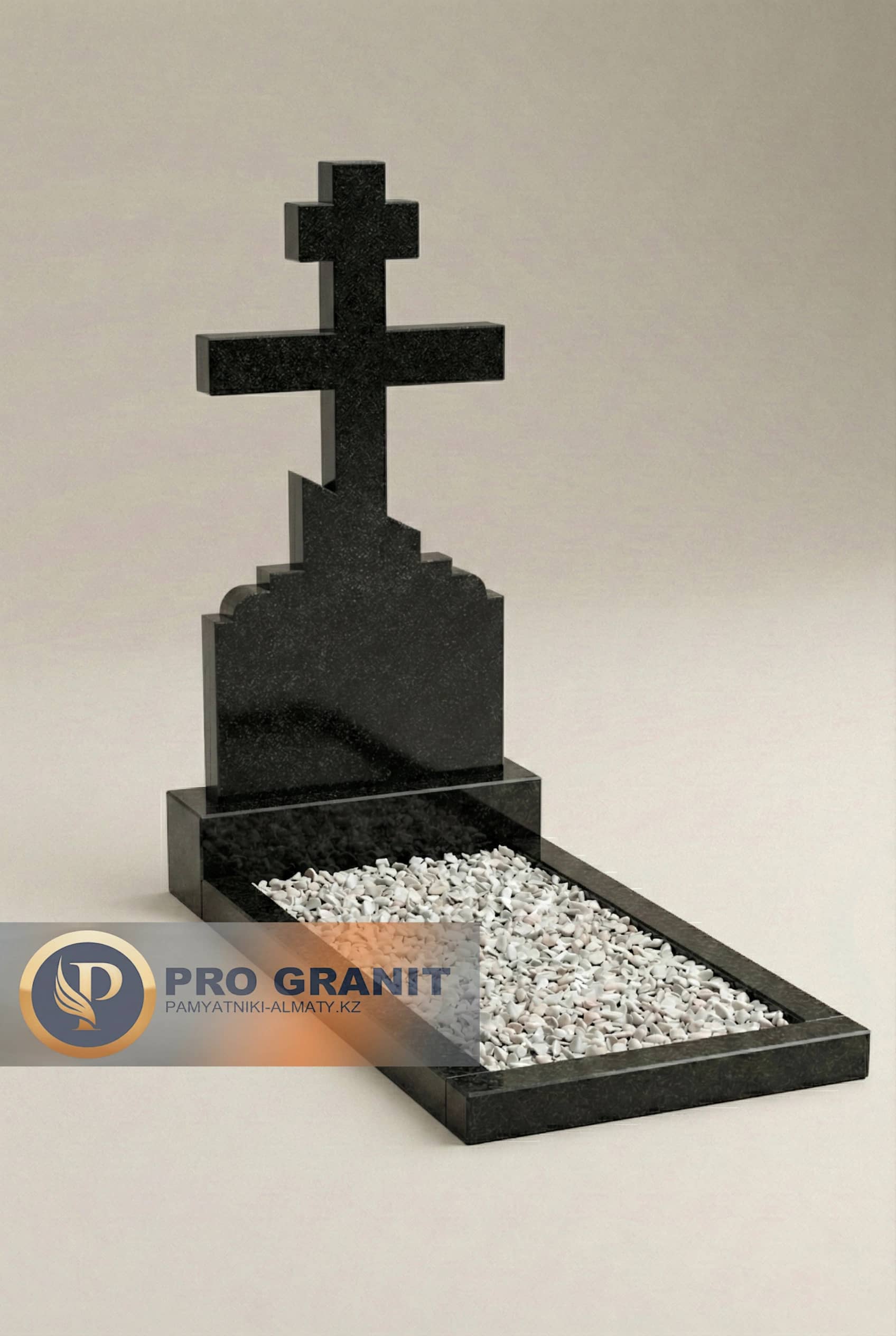 Православный крест на памятник с сусальным золотом