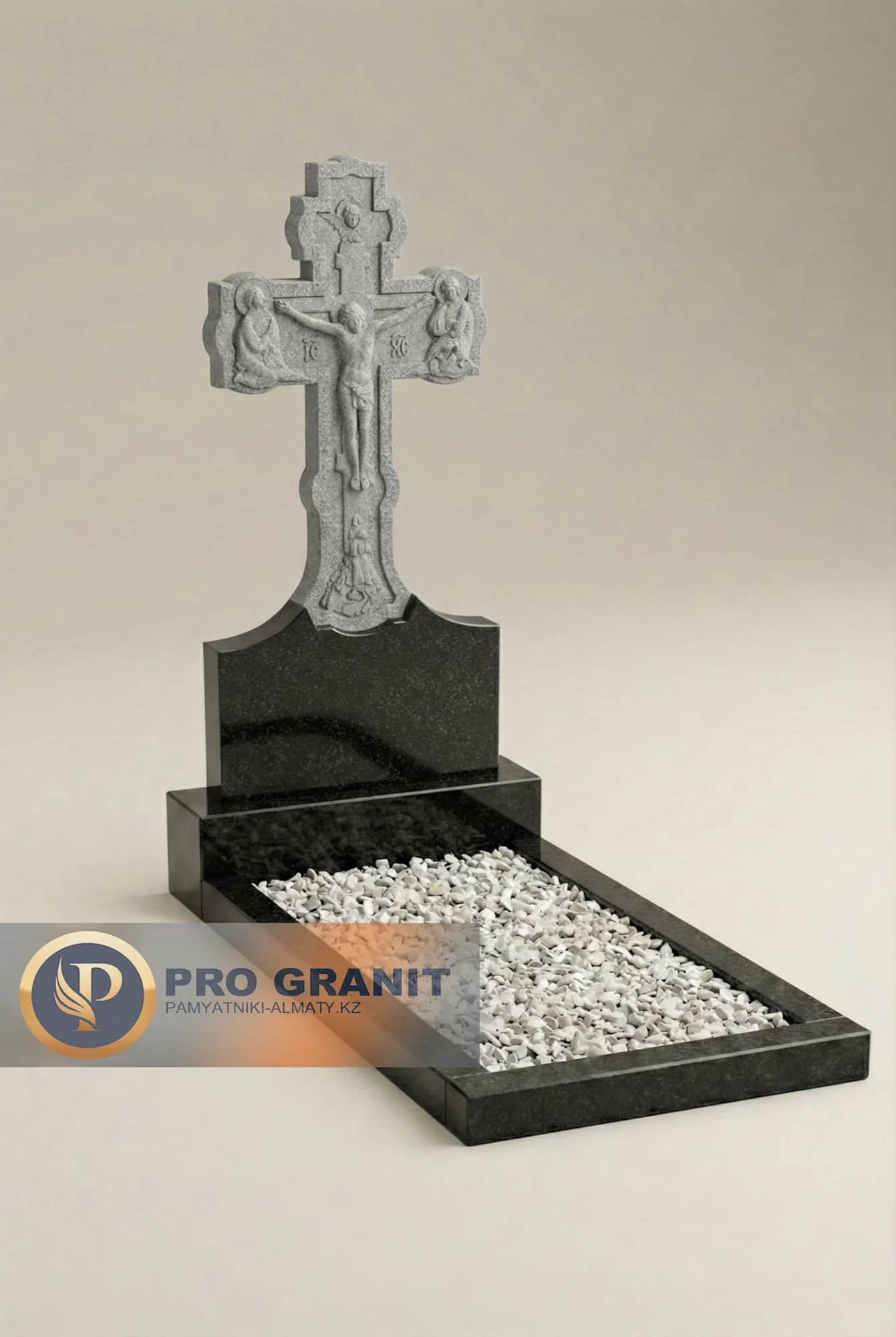 памятники на могилу в виде креста с резной плащаницей