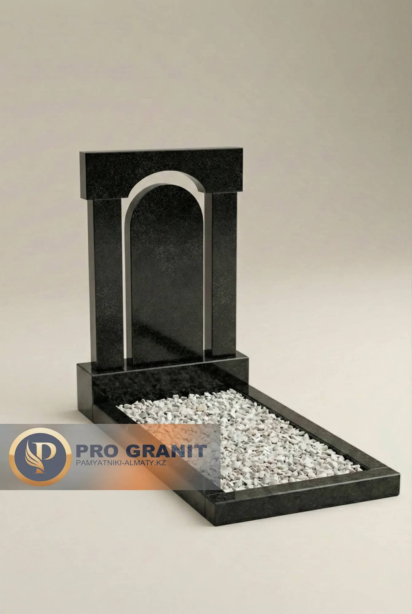 горизонтальные памятники с аркой для двоих