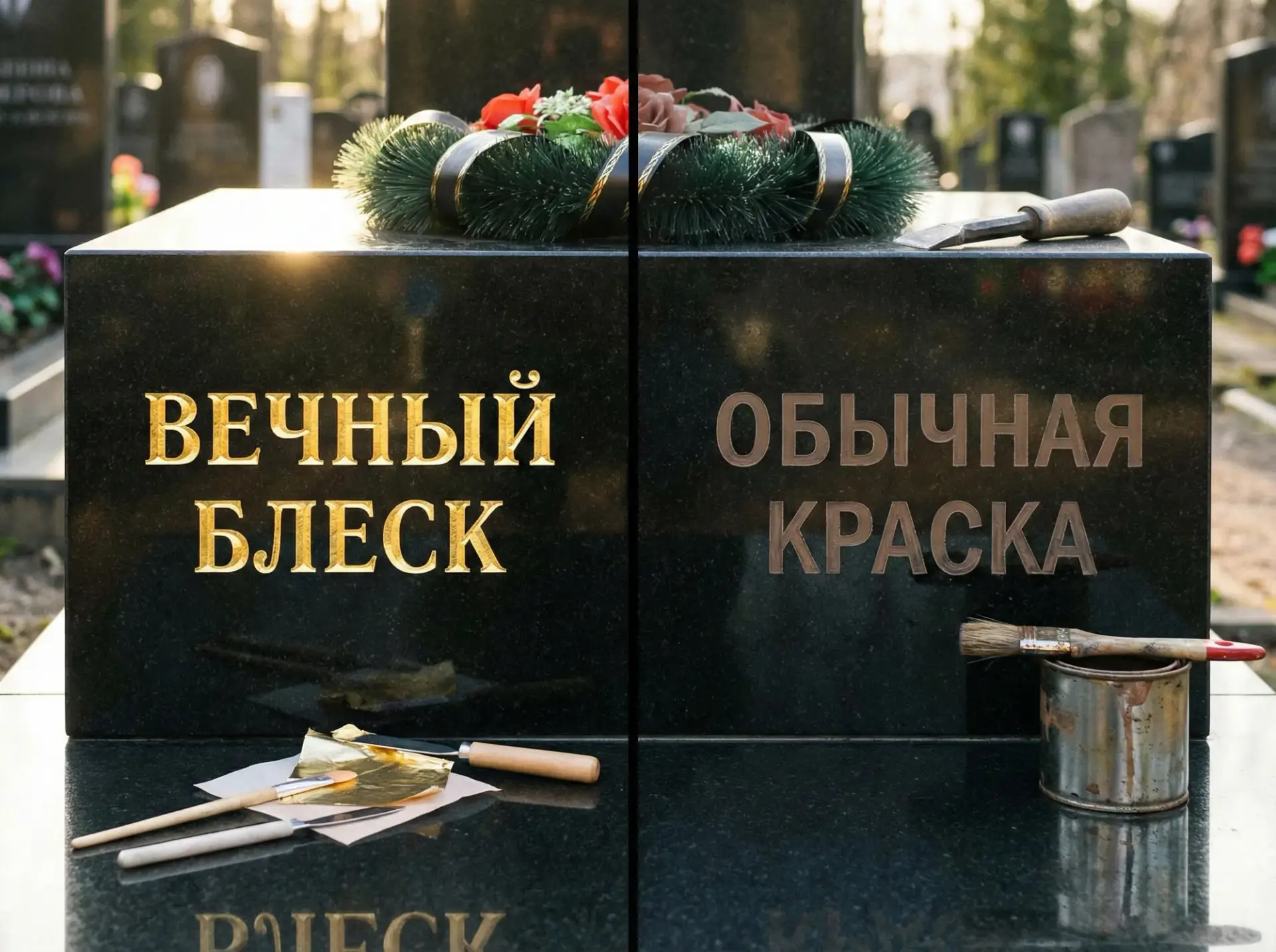 Нанесение сусального золота мастером