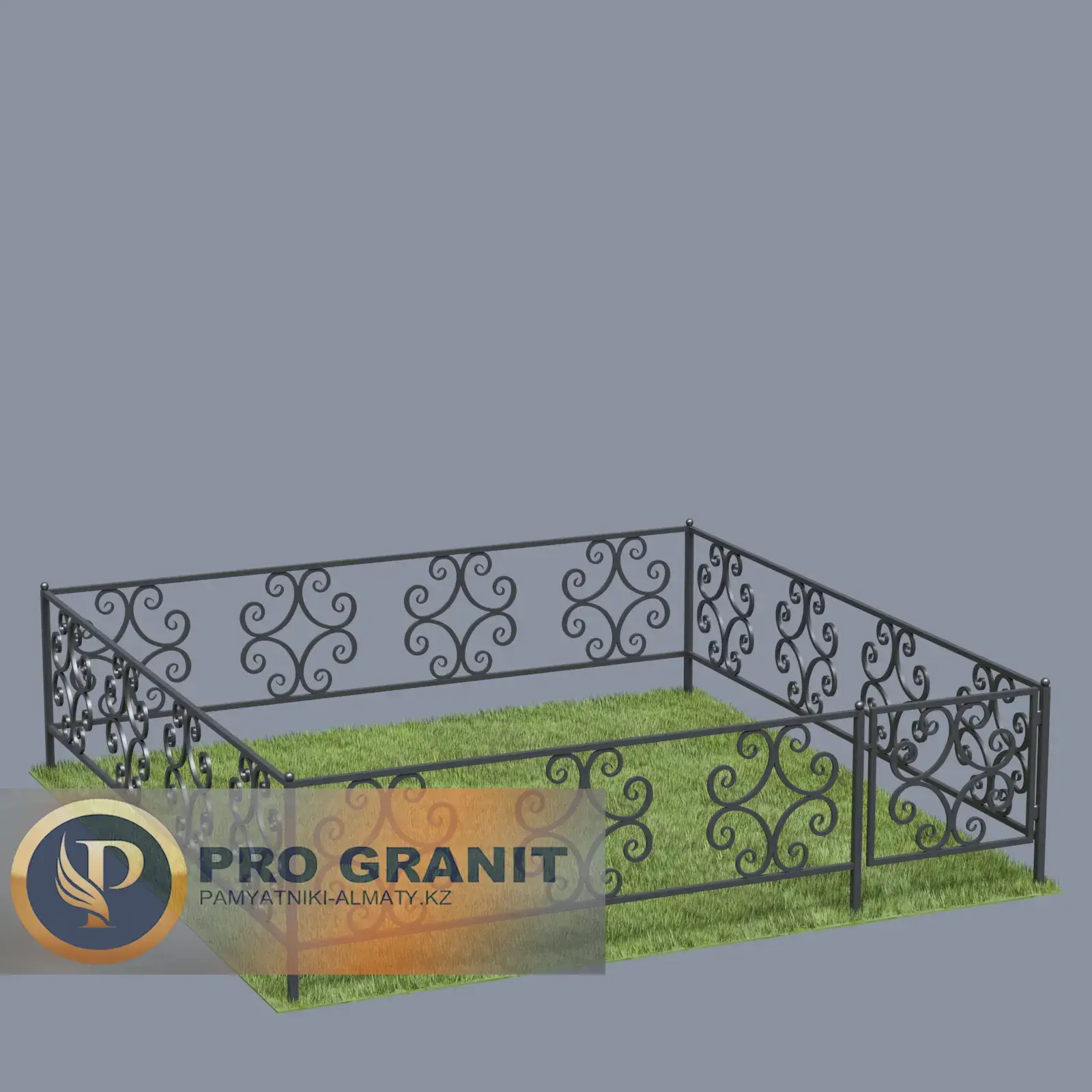 Ограда на кладбище Бурундай фото работ