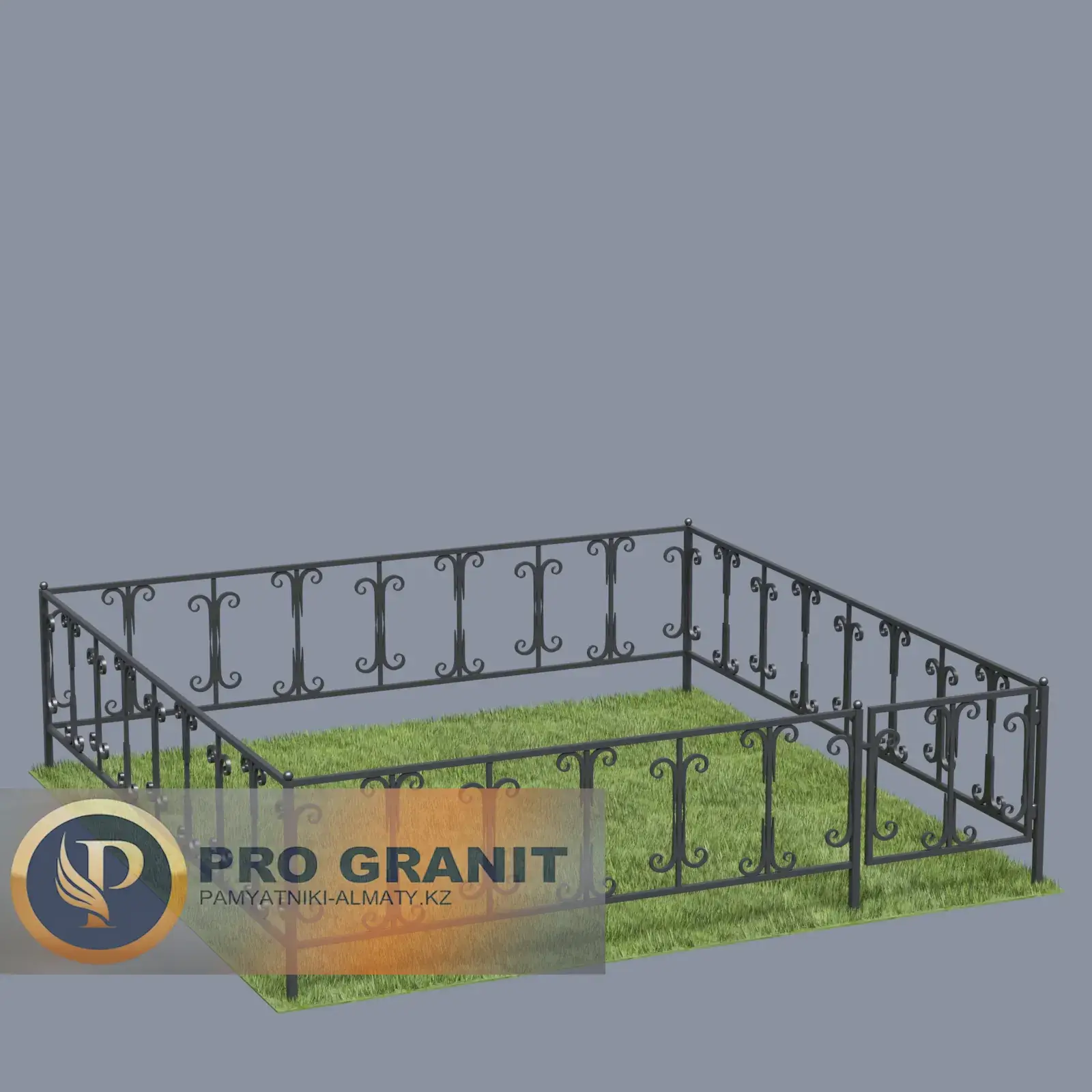 Сварная ограда на могилу эконом вариант Алматы