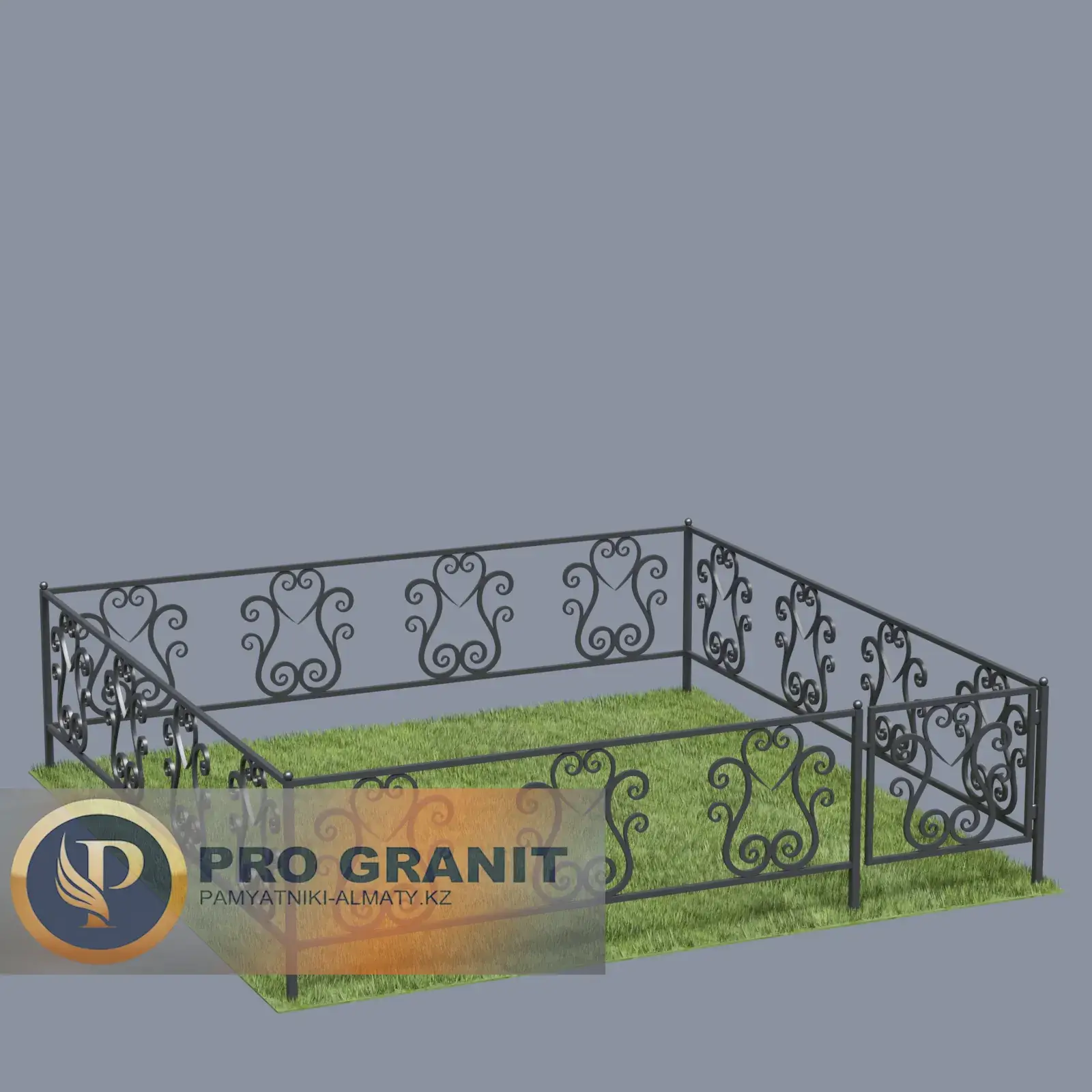 Ограда на кладбище Батыс Алматы