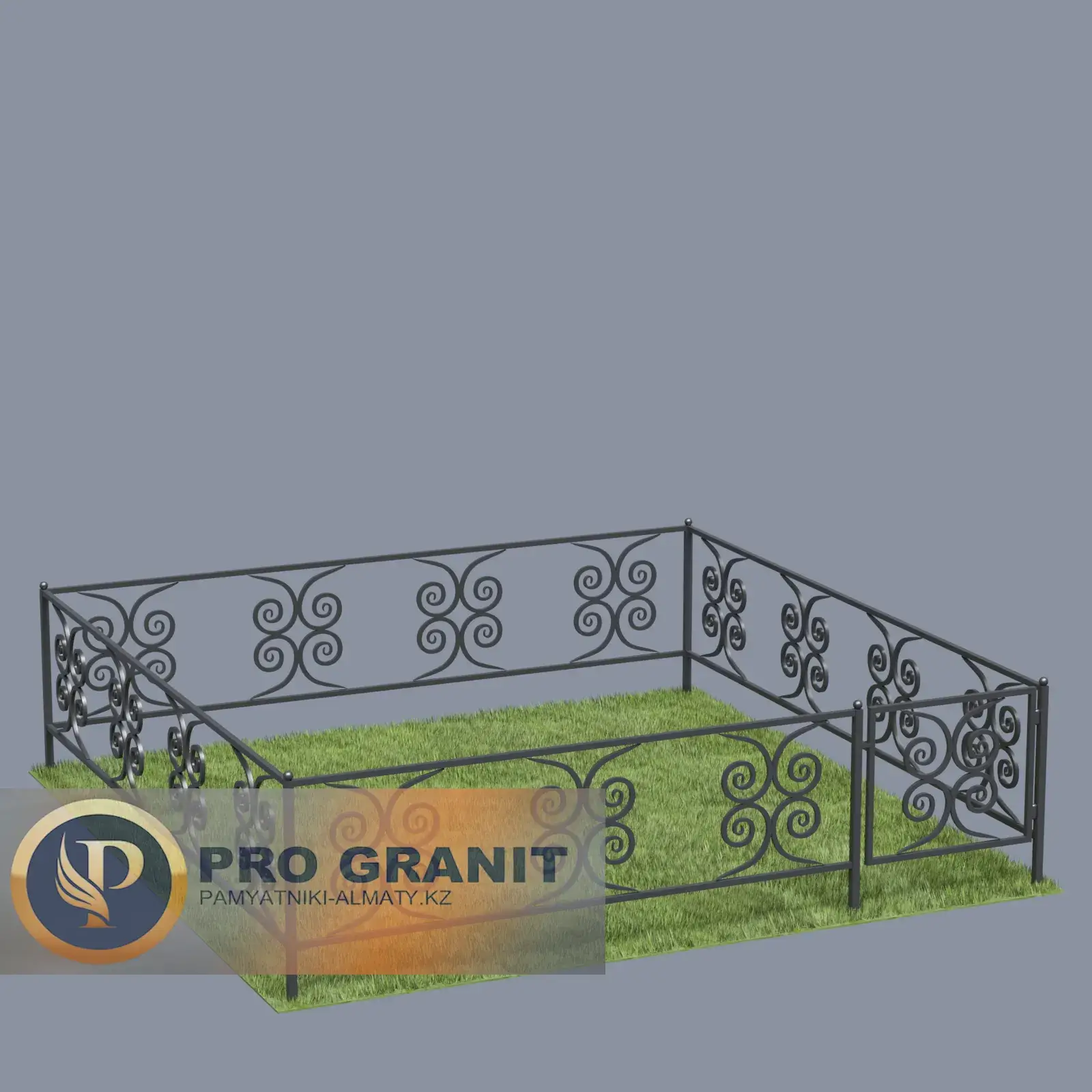 Кованая оградка для кладбища Кенсай фото