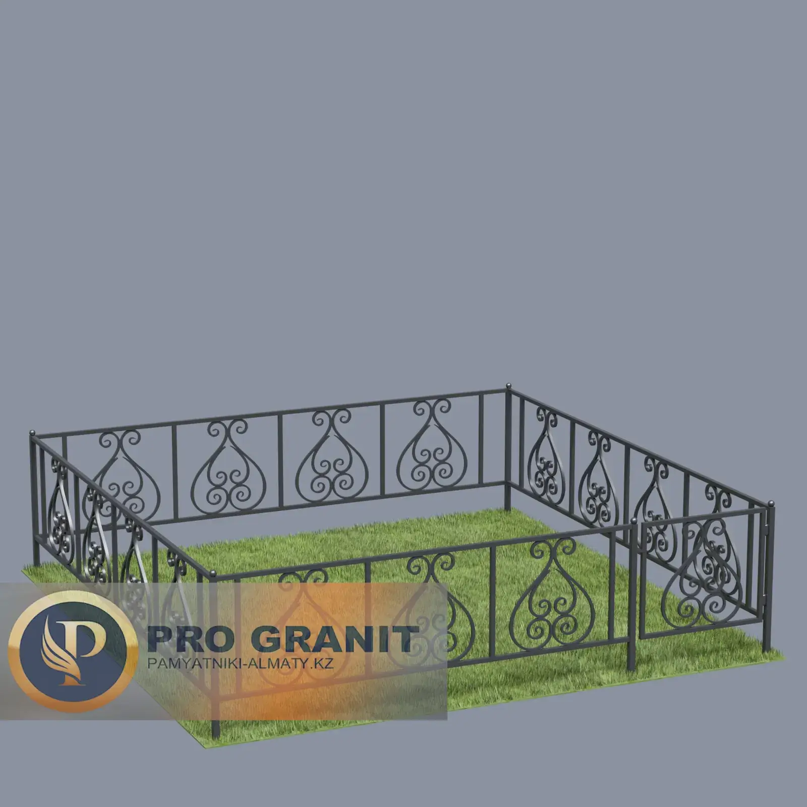 Ограда на могилу с калиткой и замком фото