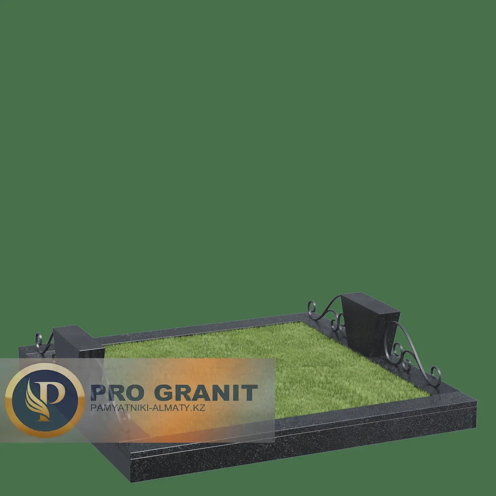 Ограда на кладбище Габбро и нержавейка