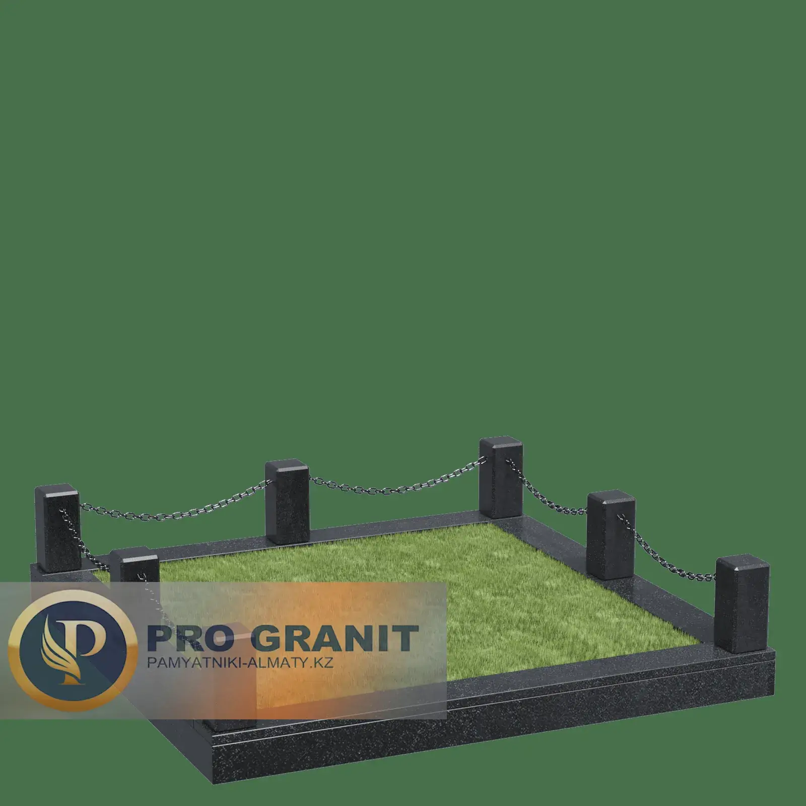 Ограда на могилу с элементами бронзы