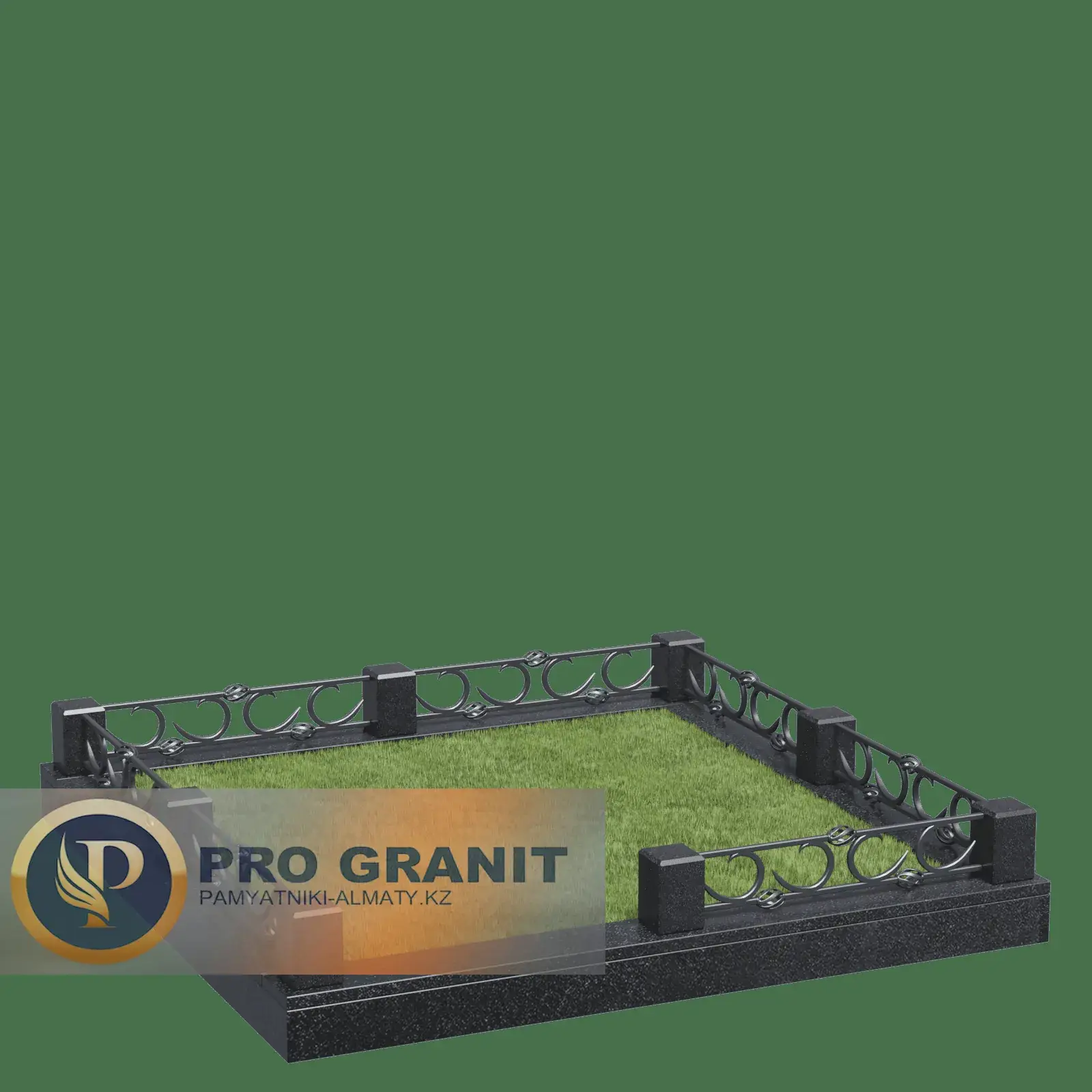 Ограда на могилу угловая гранит