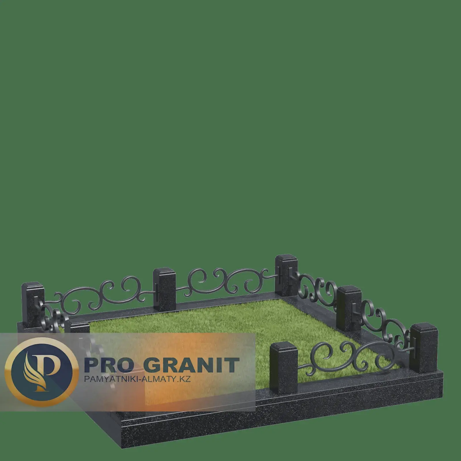 Ограда на кладбище современный стиль