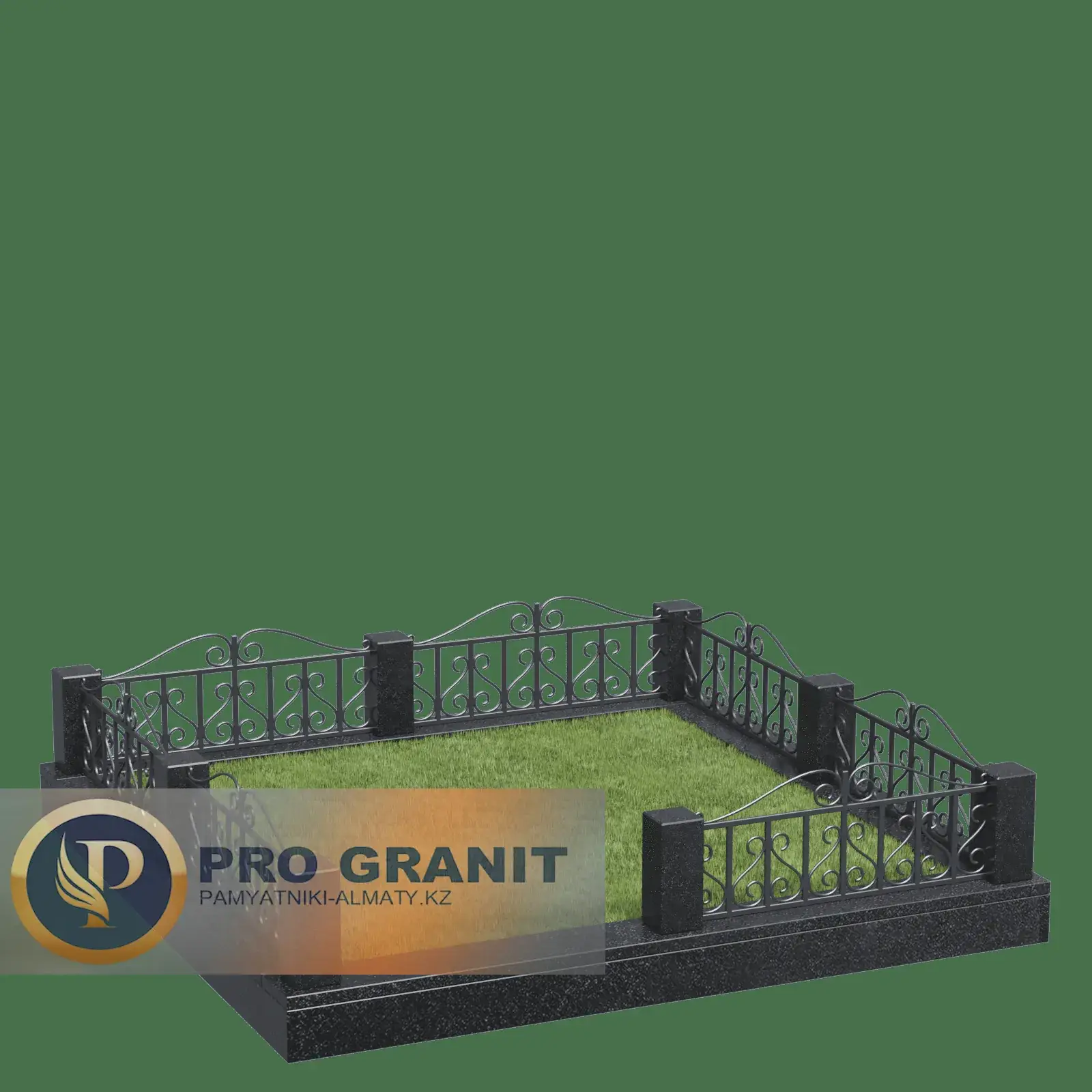Комбинированная ограда для семейного захоронения