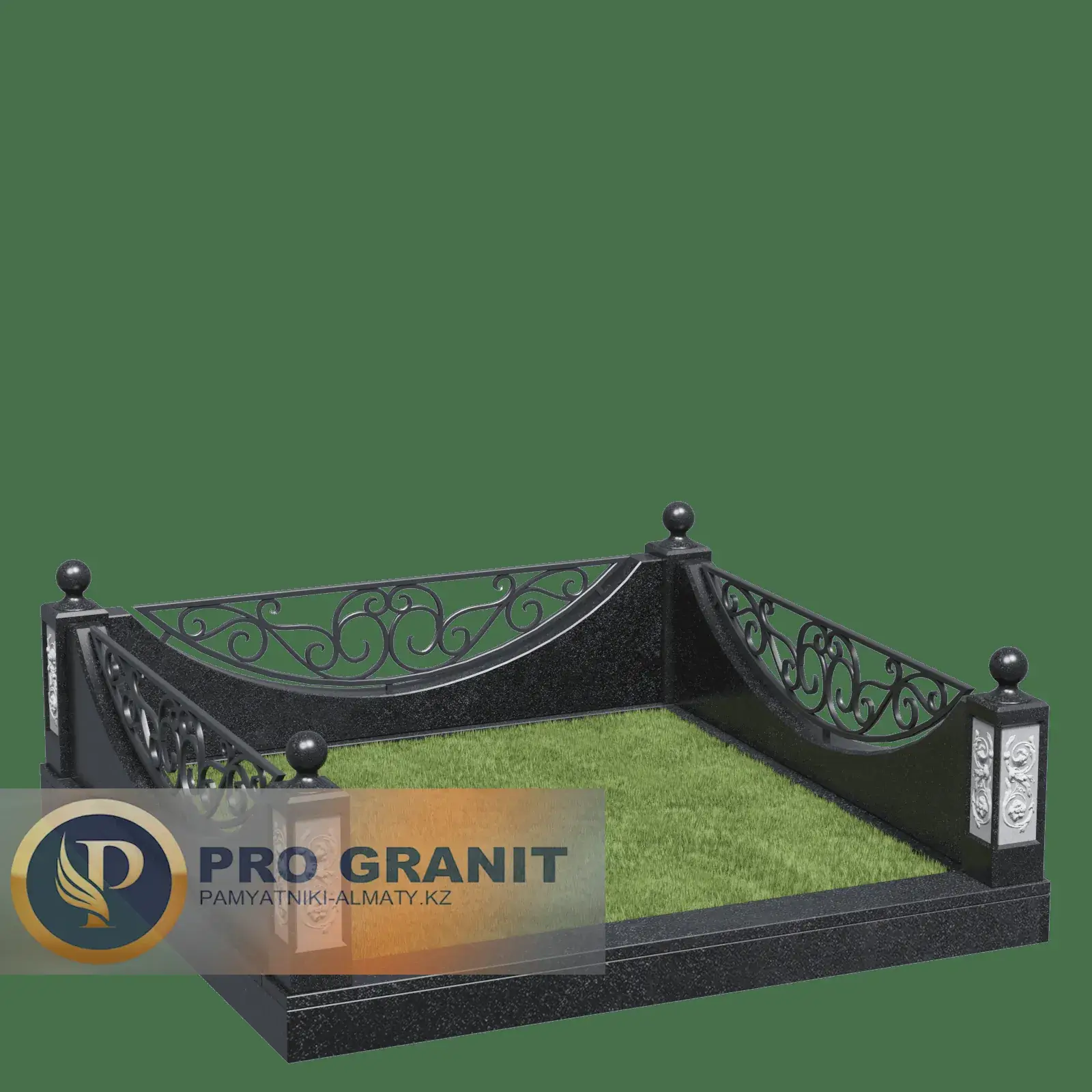 Ограда на могилу комбинированная фото