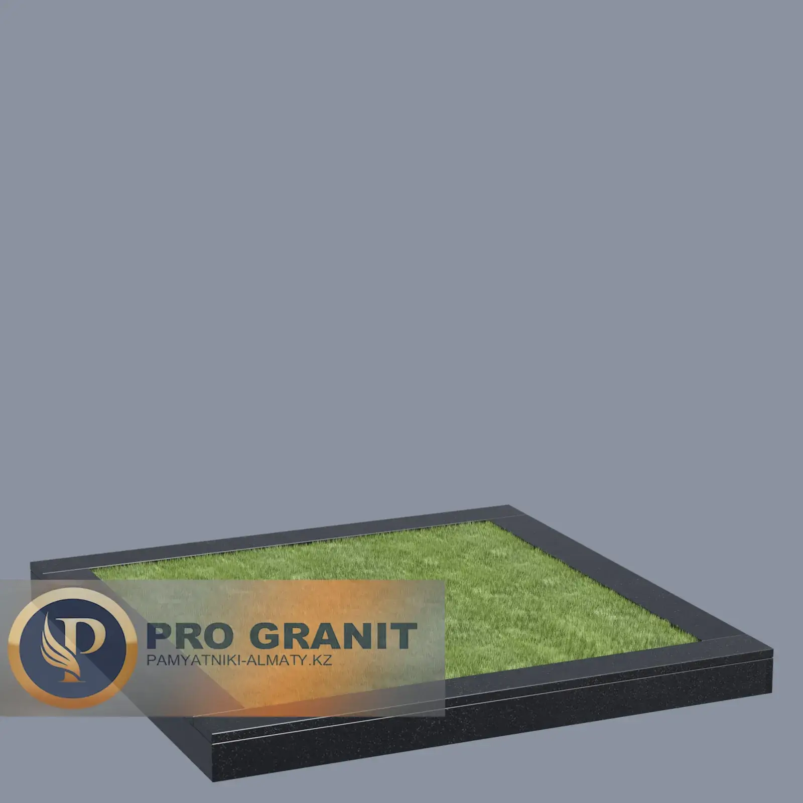 Гранитный цоколь на могилу из черного Габбро