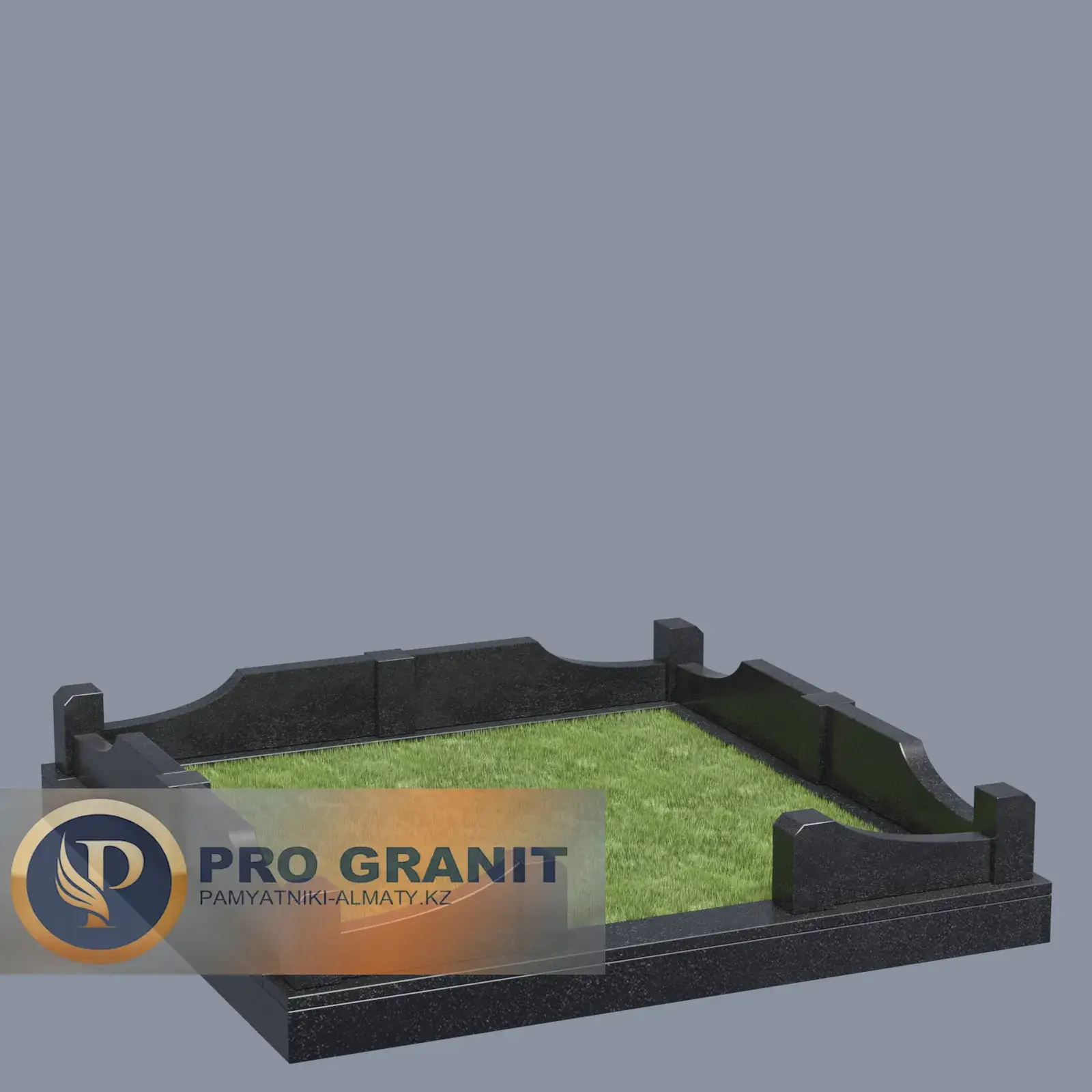 Элитная ограда из гранита с шарами