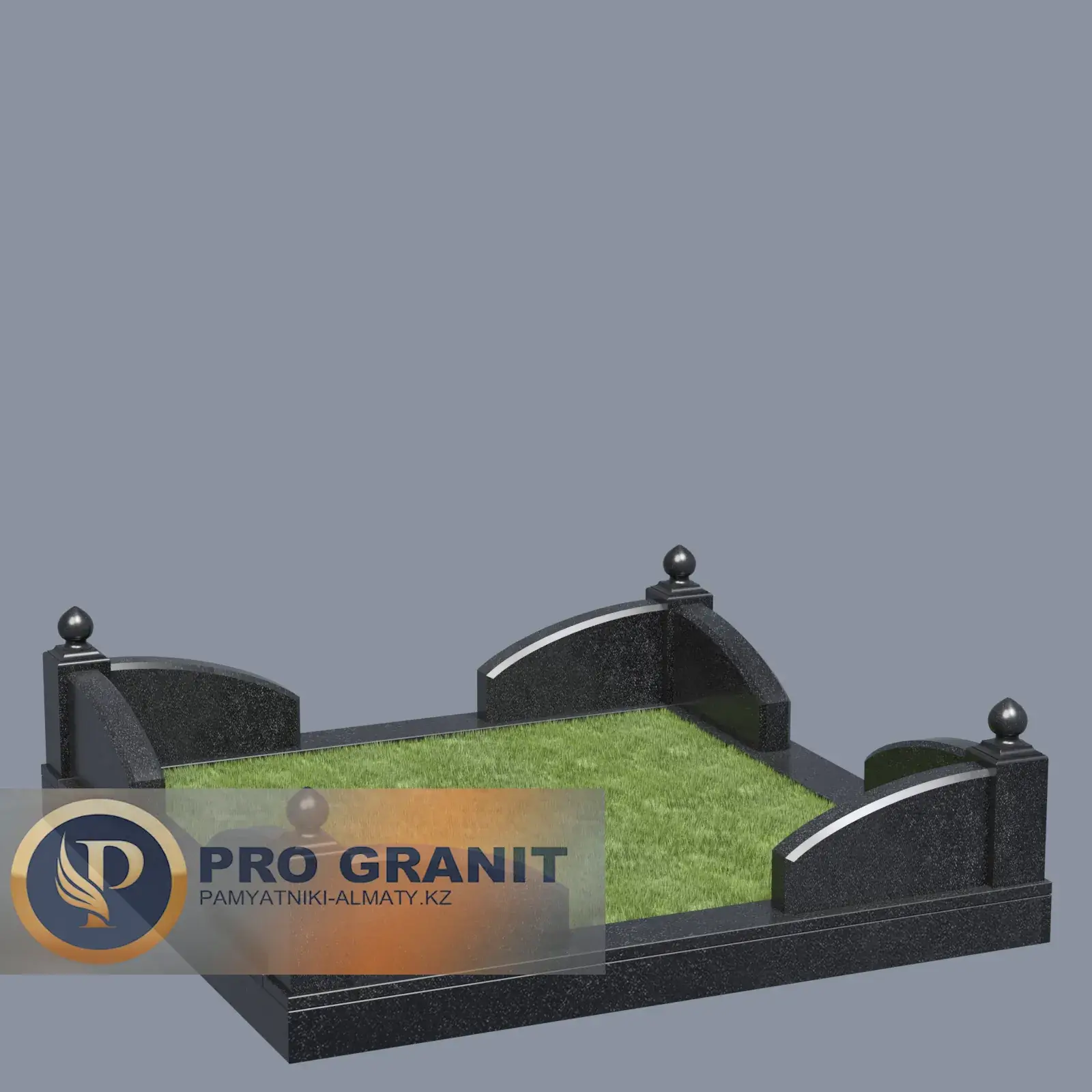 Гранитный цоколь с отмосткой