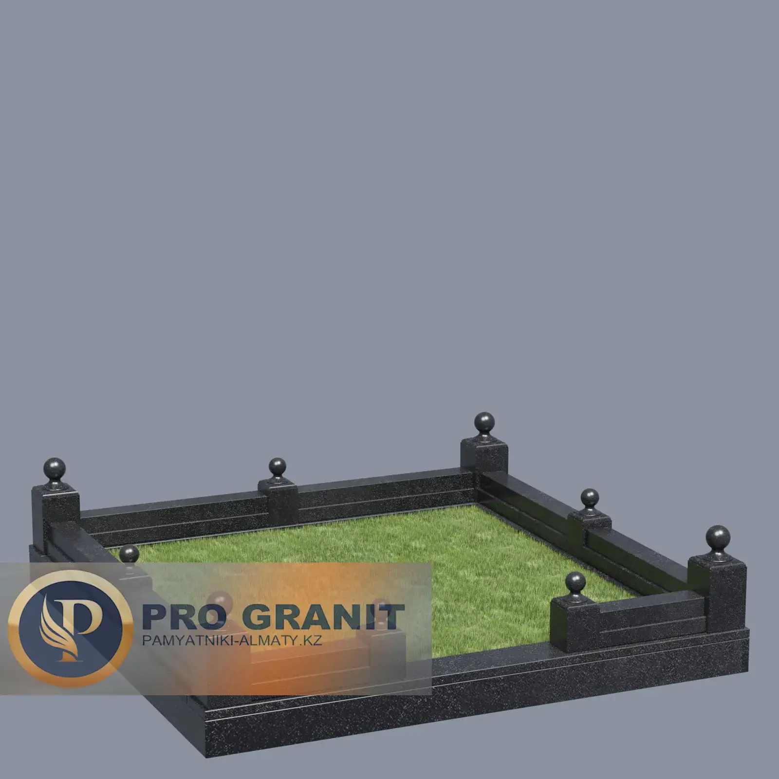 Цоколь из Куртинского гранита Алматы