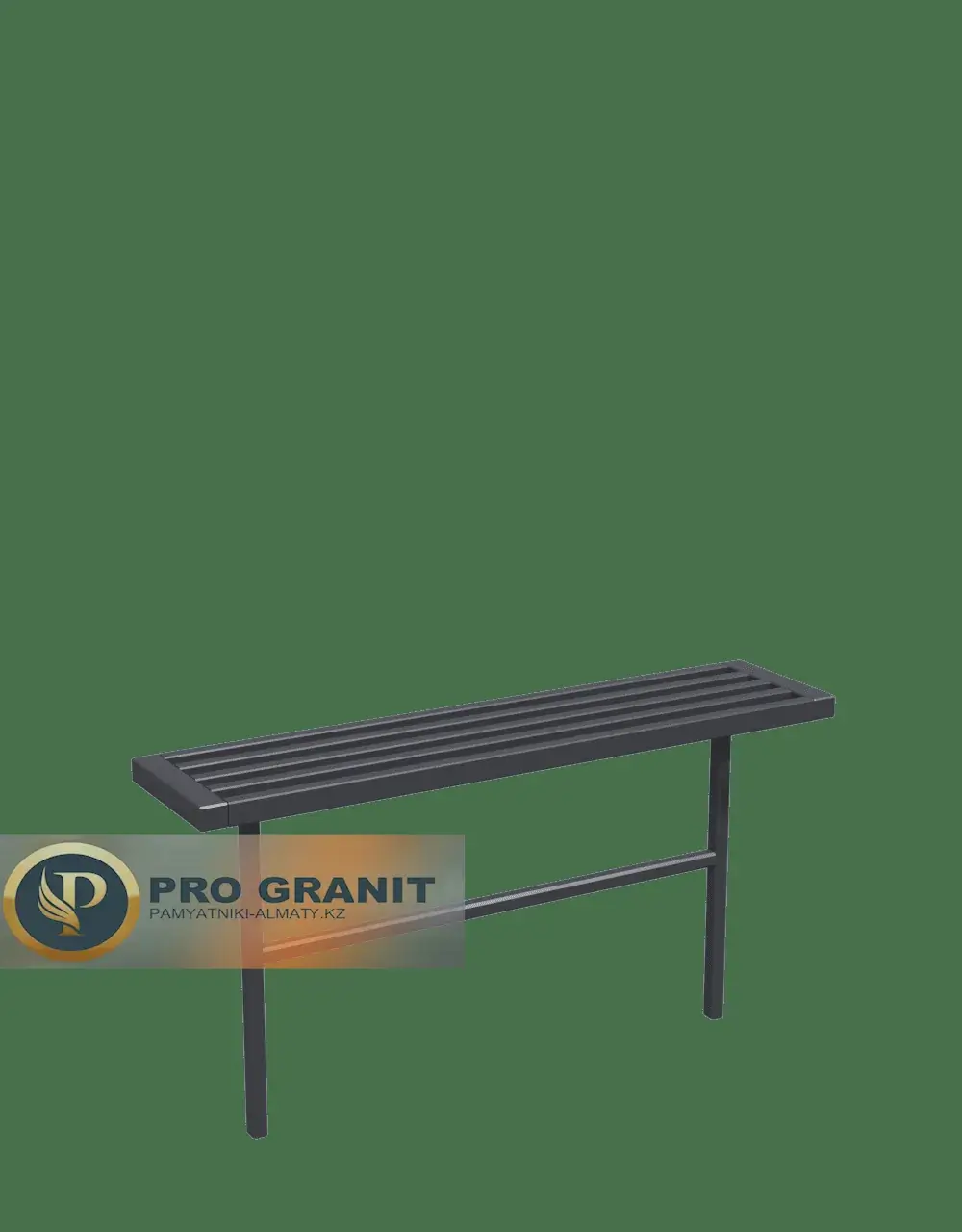 Лавка на могилу со спинкой металлическая