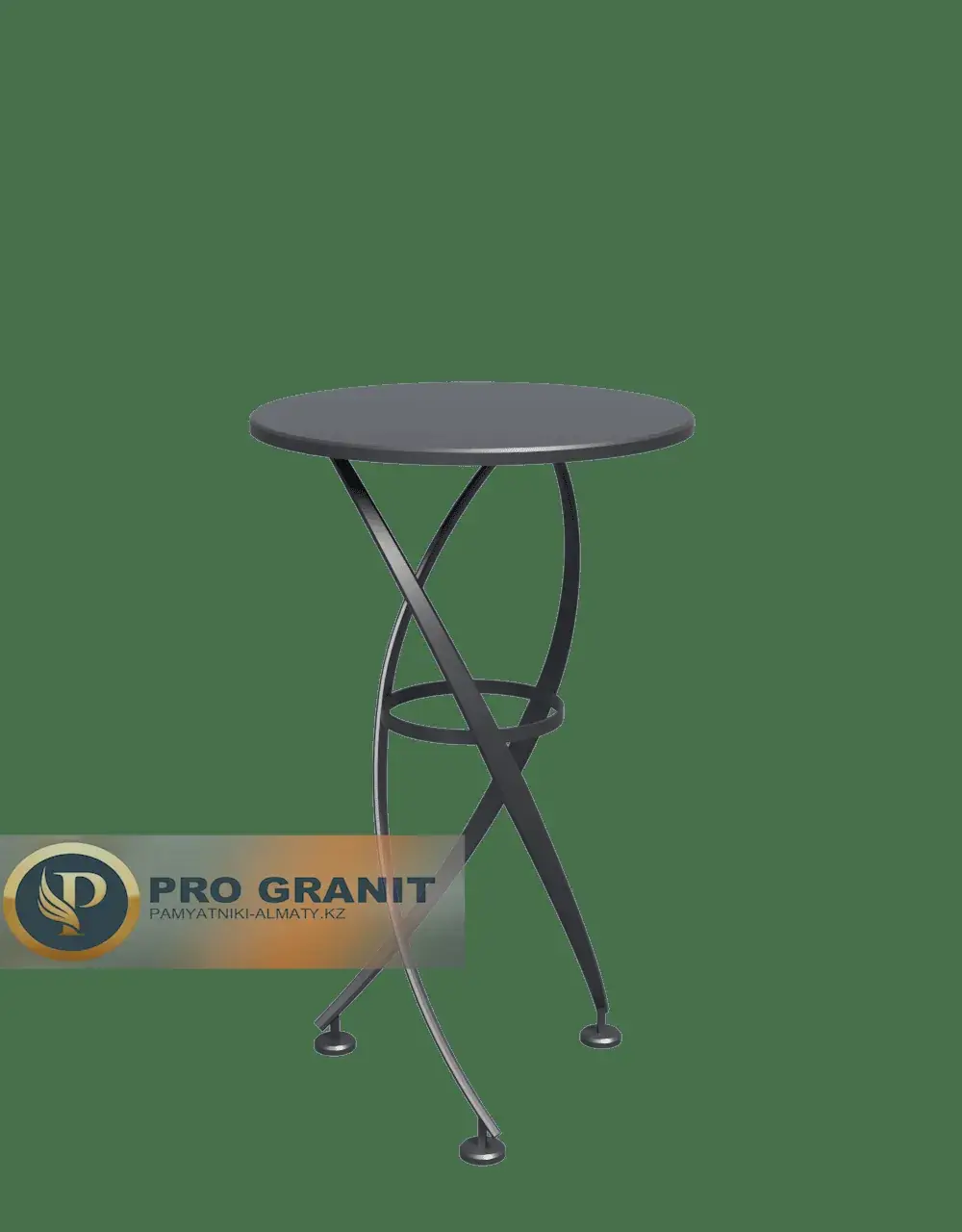 Стол на кладбище металлический черный