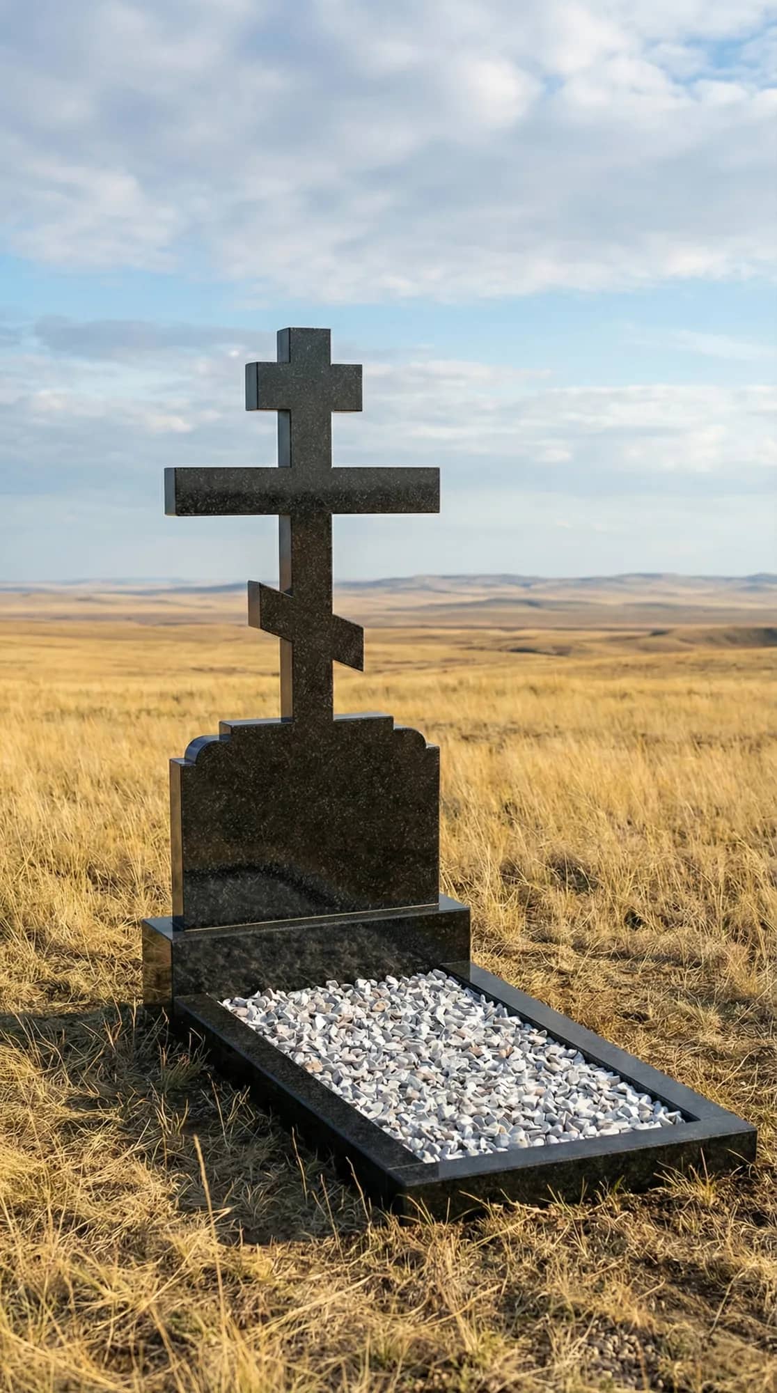 Православный мемориальный комплекс с крестами на ограде