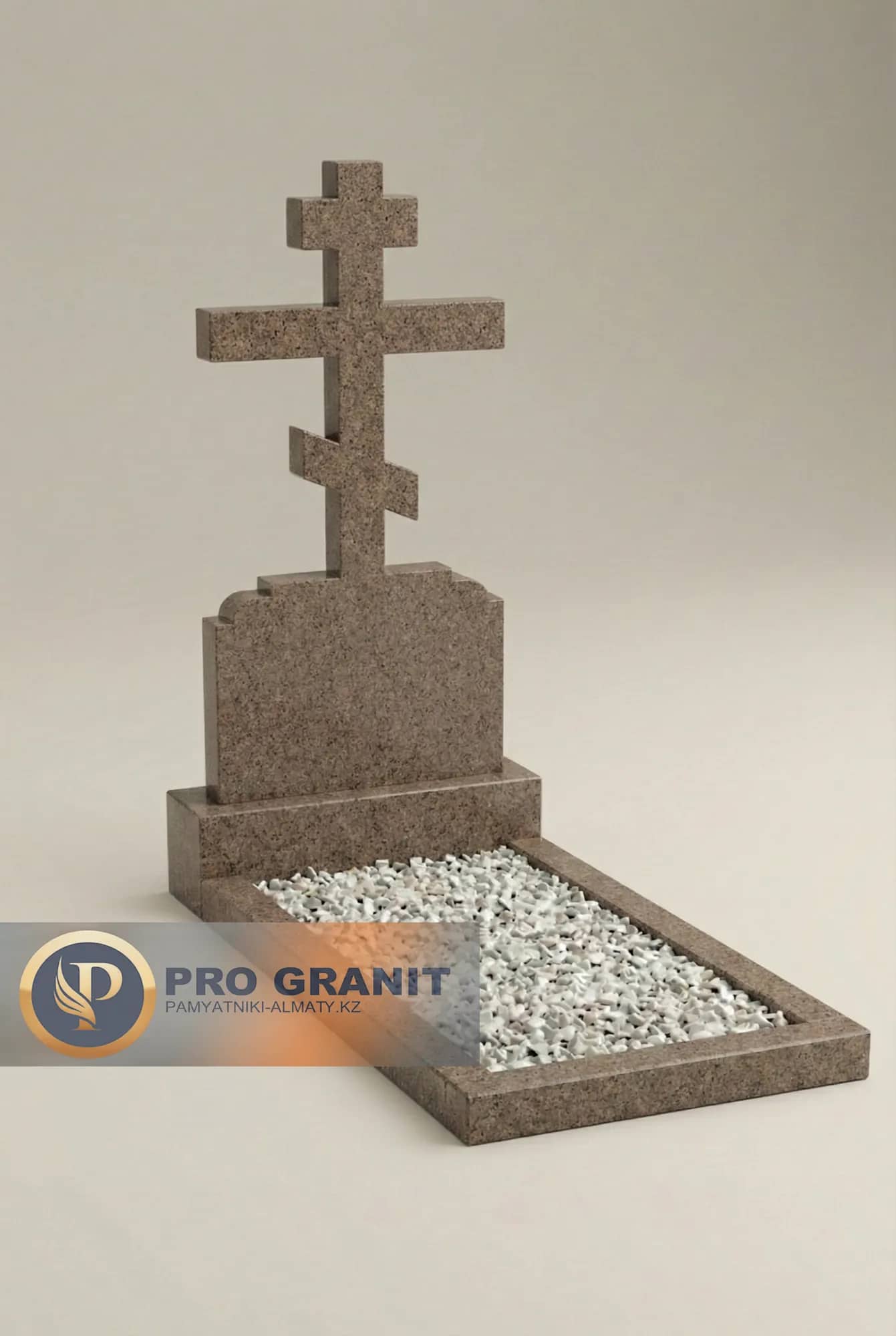 Недорогой памятник из коричневого гранита Курты
