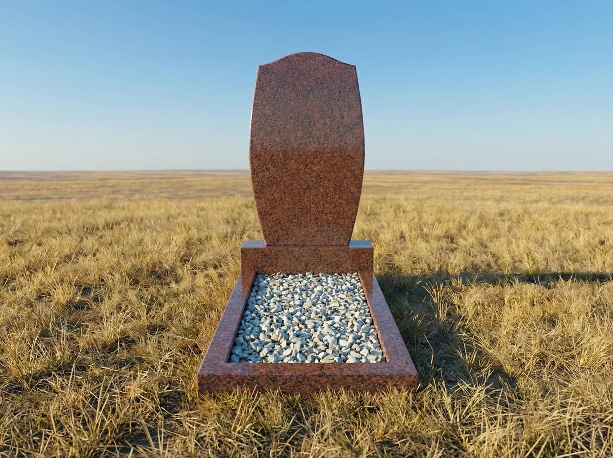 Элитный кордайский гранитный памятник с благоустройством на кладбище Алматы