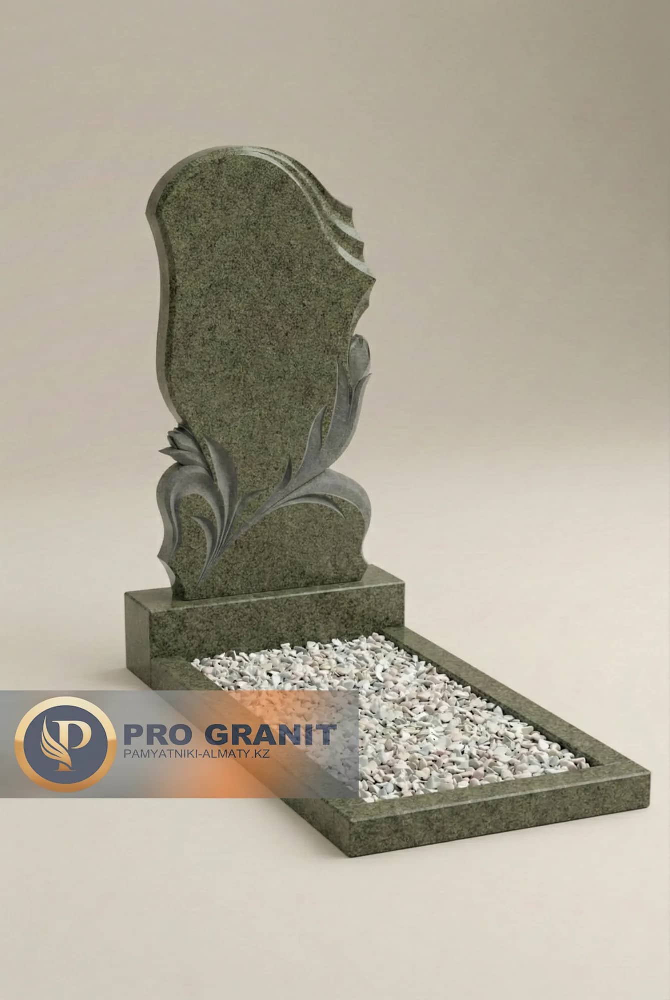 Памятник из зеленого гранита фото готовой работы