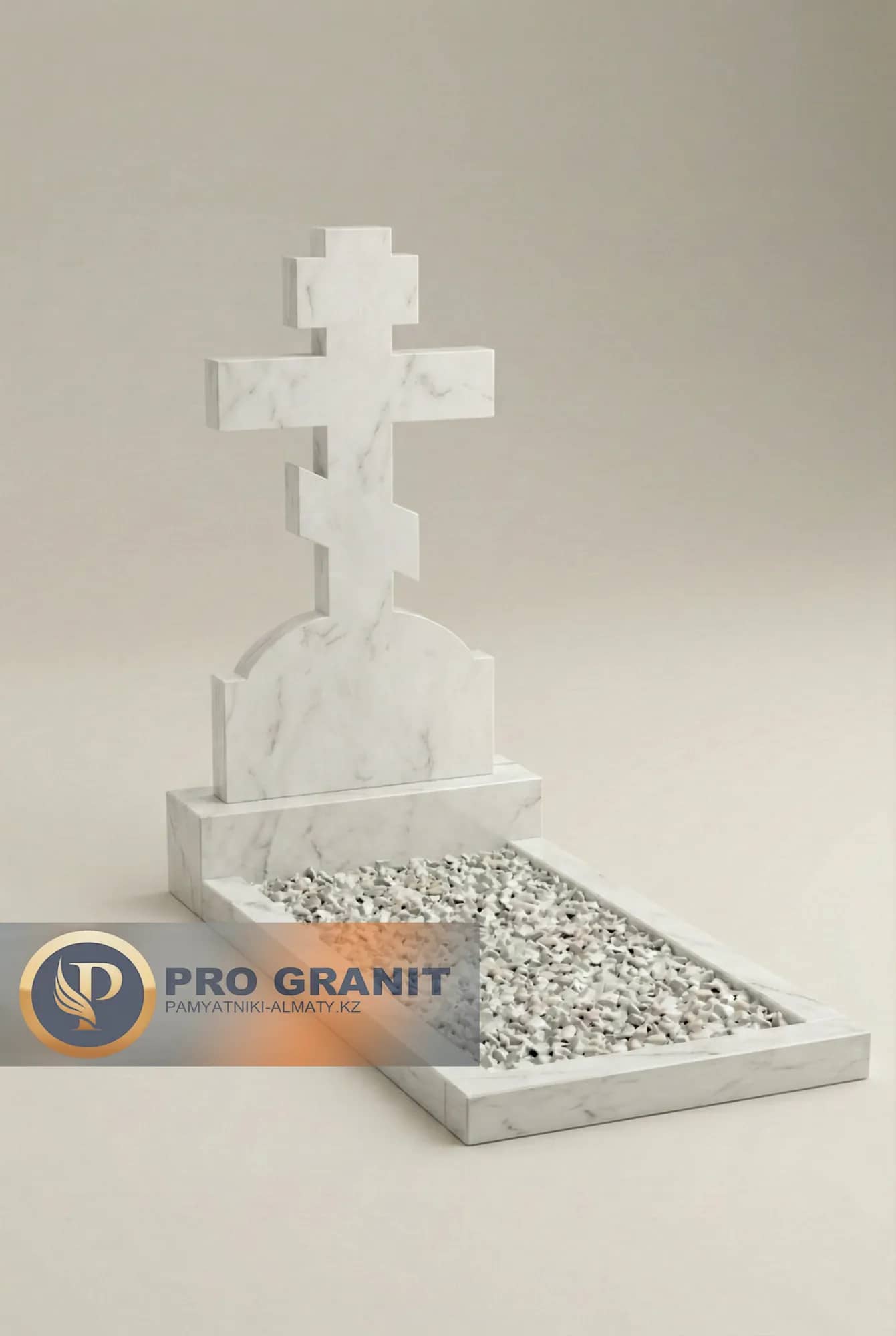 памятник белый мрамор с крестом резным
